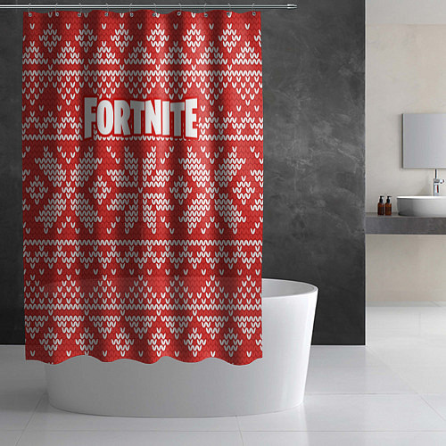 Шторка для ванной Fortnite New Year / 3D-принт – фото 2