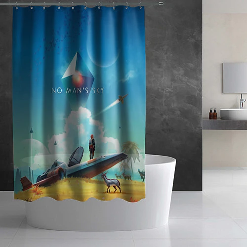 Шторка для ванной No Man’s Sky: Atlas Rises / 3D-принт – фото 2