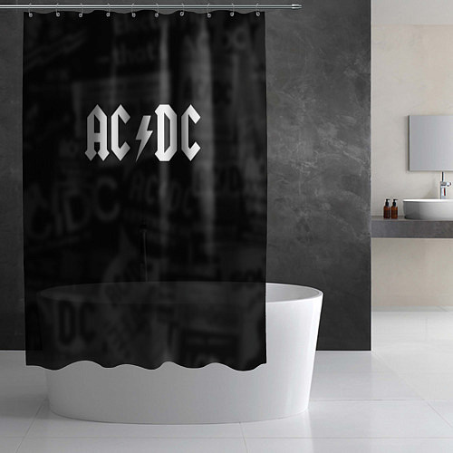 Шторка для ванной AC/DC: Black Rock / 3D-принт – фото 2