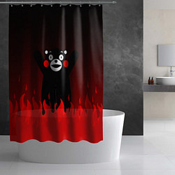 Шторка для душа Kumamon: Hell Flame, цвет: 3D-принт — фото 2