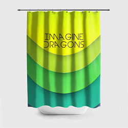 Шторка для душа Imagine Dragons: Lime Colour, цвет: 3D-принт