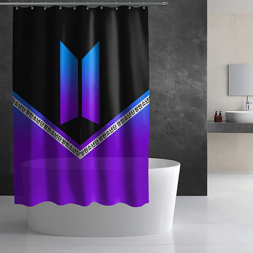 Шторка для ванной BTS: Neon Symbol / 3D-принт – фото 2
