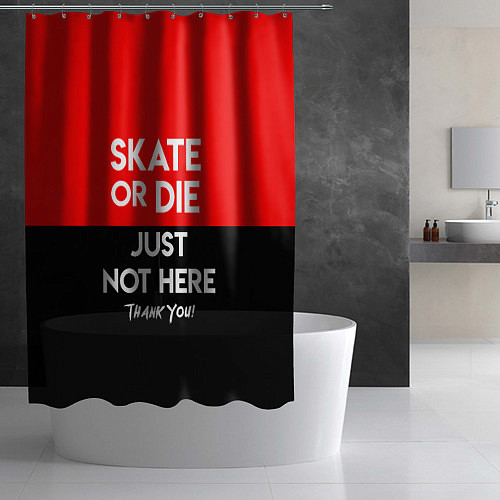 Шторка для ванной Skate or Die: Just not here / 3D-принт – фото 2