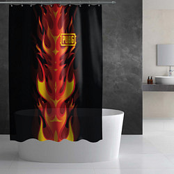 Шторка для душа PUBG: Hell Flame, цвет: 3D-принт — фото 2