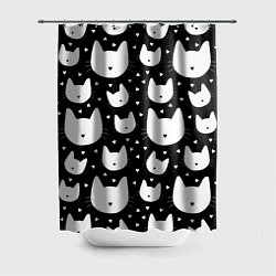 Шторка для душа Love Cats Pattern, цвет: 3D-принт