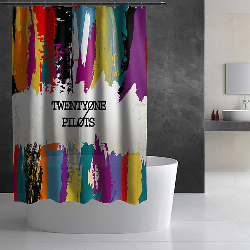Шторка для ванной 21 Pilots: Colors / 3D-принт – фото 2