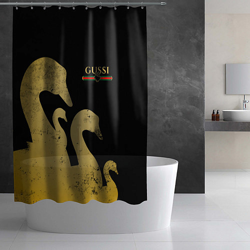 Шторка для ванной GUSSI: Gold Edition / 3D-принт – фото 2