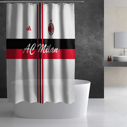 Шторка для ванной AC Milan: White Form / 3D-принт – фото 2