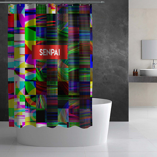 Шторка для ванной SENPAI TV / 3D-принт – фото 2