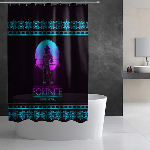 Шторка для ванной Fortnite: Neon Battle / 3D-принт – фото 2
