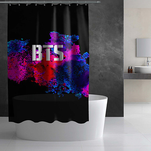 Шторка для ванной BTS: Colors Explode / 3D-принт – фото 2