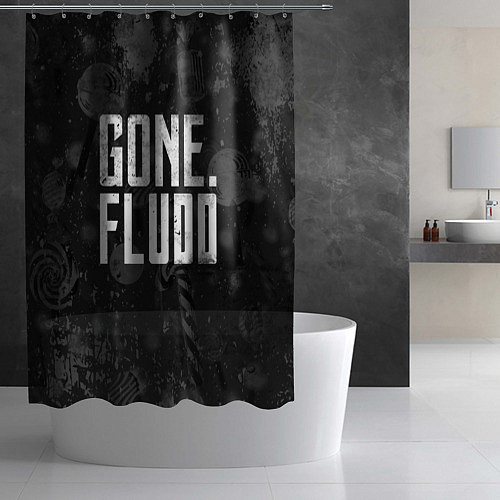 Шторка для ванной GONE Fludd Dark / 3D-принт – фото 2