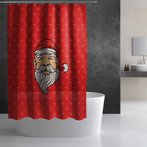 Шторка для ванной Дед Мороз / 3D-принт – фото 2