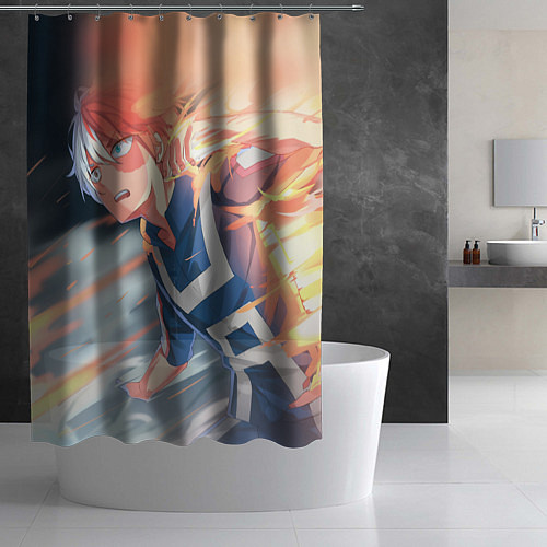 Шторка для ванной Моя геройская академия / 3D-принт – фото 2