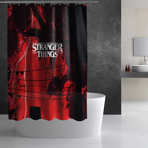 Шторка для ванной Stranger Things: Red Dream / 3D-принт – фото 2