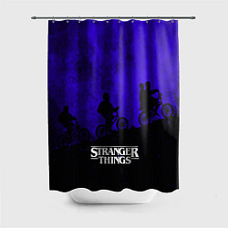 Шторка для душа Stranger Things: Moon Biker, цвет: 3D-принт