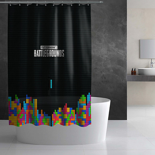 Шторка для ванной PUBG: Tetris / 3D-принт – фото 2