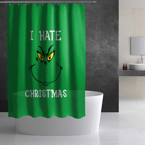 Шторка для ванной I hate christmas / 3D-принт – фото 2