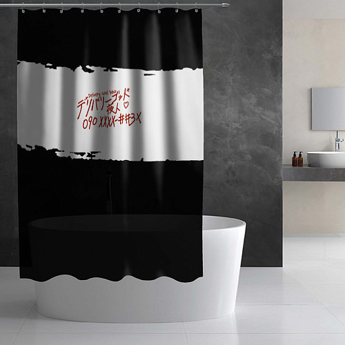 Шторка для ванной Бездомный Бог / 3D-принт – фото 2