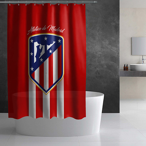 Шторка для ванной ФК Атлетико Мадрид / 3D-принт – фото 2