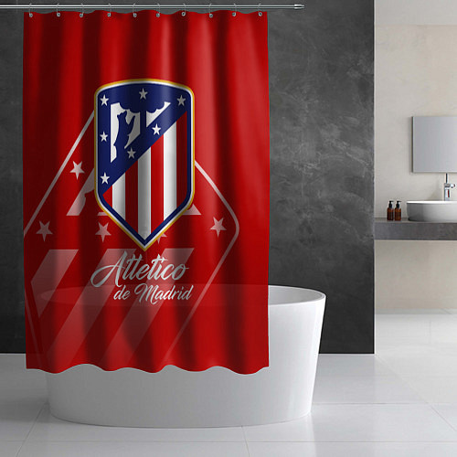 Шторка для ванной ФК Атлетико Мадрид / 3D-принт – фото 2