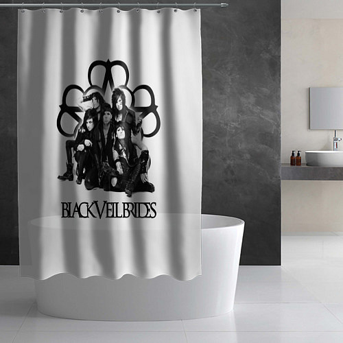 Шторка для ванной Black Veil Brides: Knives and Pens / 3D-принт – фото 2