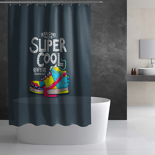 Шторка для ванной Super Сool / 3D-принт – фото 2