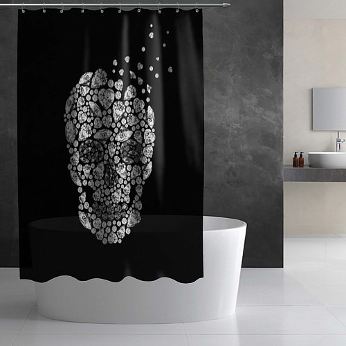 Шторка для ванной Diamond Skull / 3D-принт – фото 2
