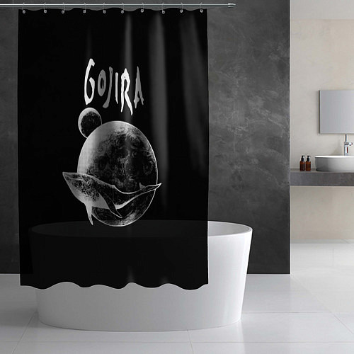 Шторка для ванной Gojira: Space / 3D-принт – фото 2