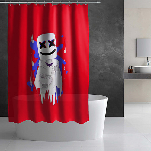 Шторка для ванной Marshmello: New Era / 3D-принт – фото 2