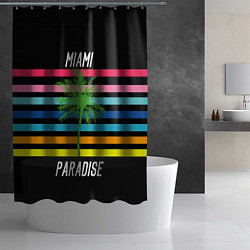 Шторка для душа Miami Paradise, цвет: 3D-принт — фото 2