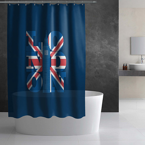 Шторка для ванной London: Great Britain / 3D-принт – фото 2