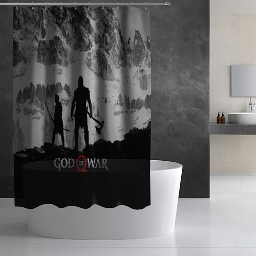 Шторка для ванной God of War: Grey Day / 3D-принт – фото 2