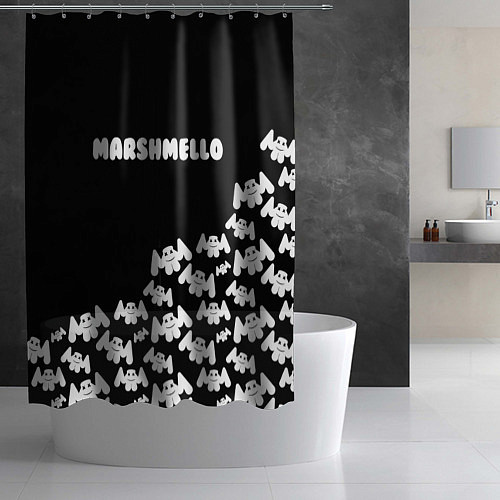 Шторка для ванной Marshmello: Dark Side / 3D-принт – фото 2