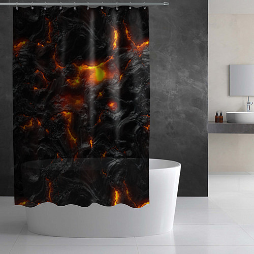 Шторка для ванной Кипящая лава / 3D-принт – фото 2