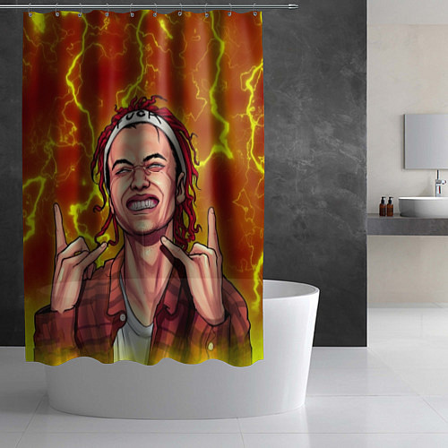 Шторка для ванной Gone Fludd art 2 / 3D-принт – фото 2