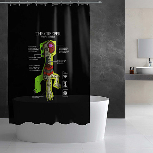 Шторка для ванной The Creeper / 3D-принт – фото 2