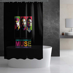 Шторка для душа Muse pop-art, цвет: 3D-принт — фото 2