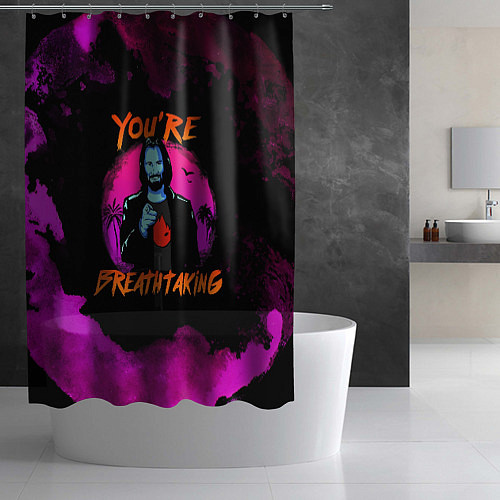 Шторка для ванной CYBERPUNK 2077: You're Breathtaking / 3D-принт – фото 2