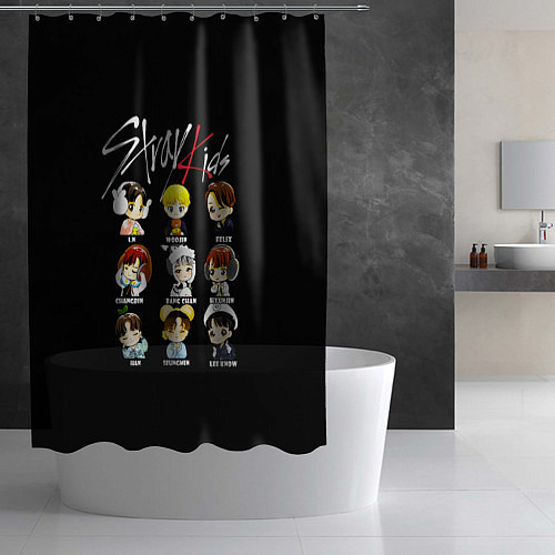 Шторка для ванной Stray Kids / 3D-принт – фото 2