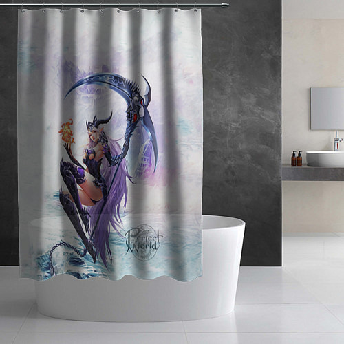 Шторка для ванной Shadow class girl / 3D-принт – фото 2