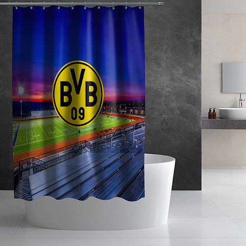 Шторка для ванной FC Borussia / 3D-принт – фото 2