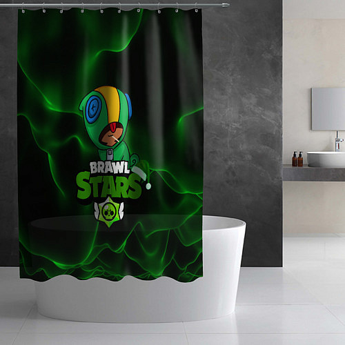Шторка для ванной BRAWL STARS LEON / 3D-принт – фото 2