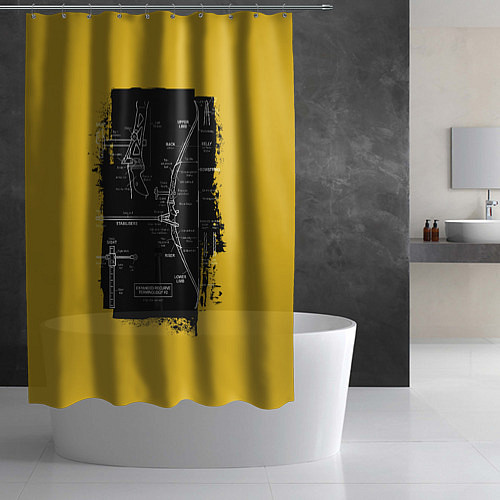 Шторка для ванной Recurve bow / 3D-принт – фото 2