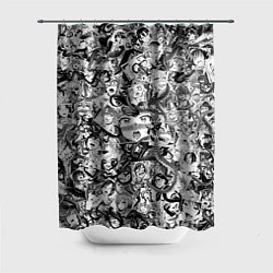Шторка для душа Ахегао с щупальцами, цвет: 3D-принт