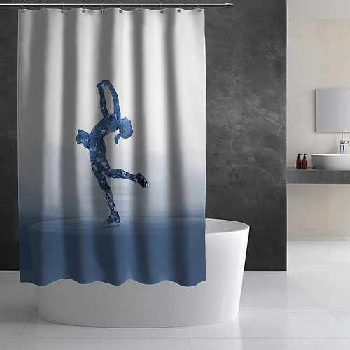 Шторка для ванной Фигурное катание / 3D-принт – фото 2