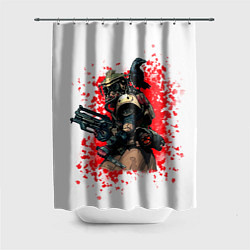 Шторка для душа Bloodhound 3D White, цвет: 3D-принт
