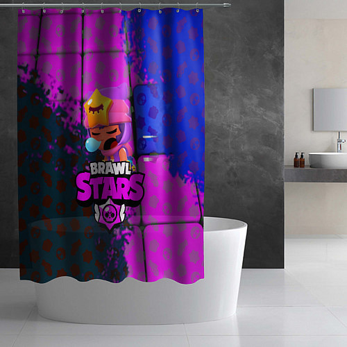 Шторка для ванной BRAWL STARS СЭНДИ / 3D-принт – фото 2