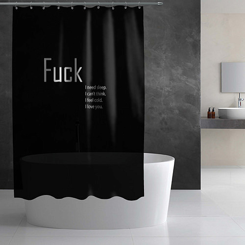 Шторка для ванной Fuck / 3D-принт – фото 2