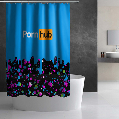 Шторка для ванной PornHub / 3D-принт – фото 2